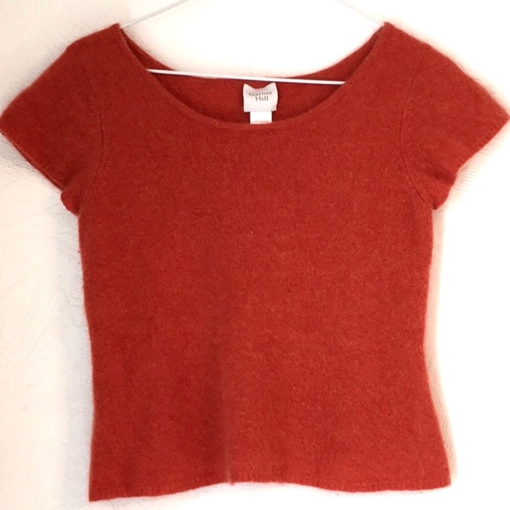 Orange Cashmere Crop Top
